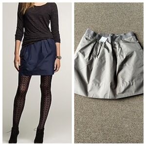 NWT J. Crew Gray Silver Silk Taffeta Marvelle Mini Skirt